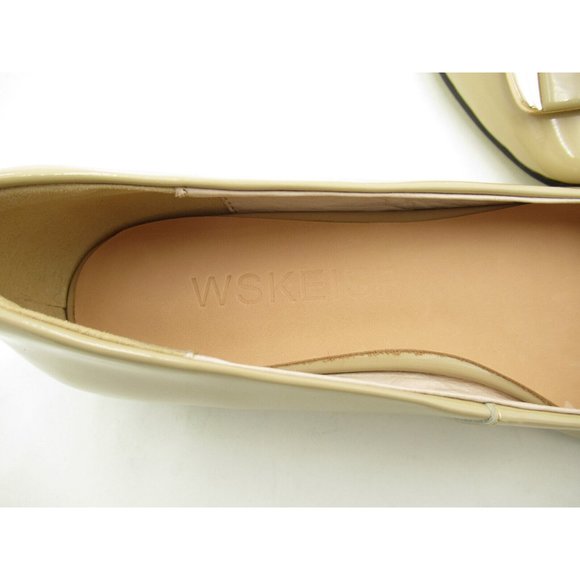 Women's Genuine Patent Leather Flats Low Block Heel Slip On Size 6.5 - Picture 13 of 13